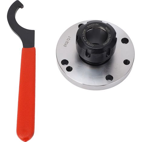 Mandrin à pince CNC acier carbone haute concentricité ER32 avec clé pour tour fraiseuse diamètre 100mm (1/5)