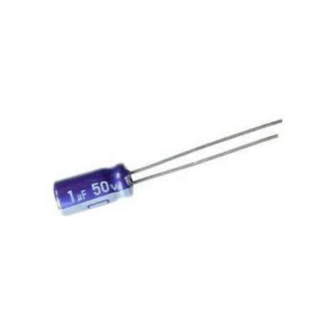 Condensador Electrolitico 1uF 50Vdc Medidas  5x11mm