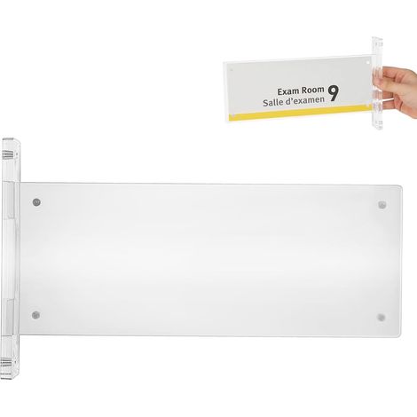 Plaque Nominative De Porte De Bureau Transparente En Acrylique Plaque Transparent Remplaçable Avec Fixation Murale Panneau Informatif Pour Bureaux Salles De Classe Et Usines (1/5)