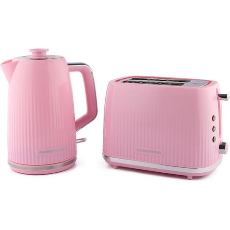 Hamilton Beach Miami Kettle & Toaster Set Flamingo