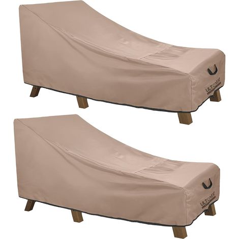 ULTCOVER Wasserdichte Schutzhülle für Gartenliegen, strapazierfähige Outdoor-Liegenabdeckung, 2er-Pack – 80 x 28 x 30 Zoll (L x B x H) (1/5)