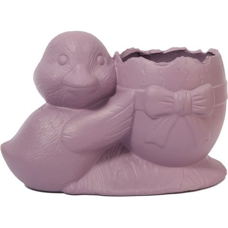 Coprivaso a forma di uovo di Pasqua viola e anatra (1/3)