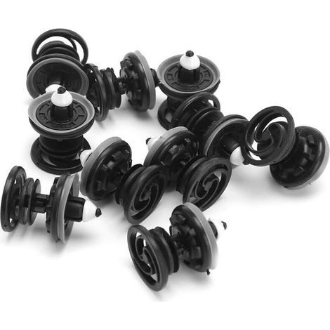 Ahlsen Lot de 10 clips de fixation pour garniture de portière de voiture compatibles avec Passat Golf Audi par