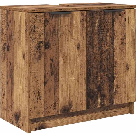 Cabinet de salle de bain Bois Ancien 64,5 x 33,5 x 59 cm CFW180078 (1/5)