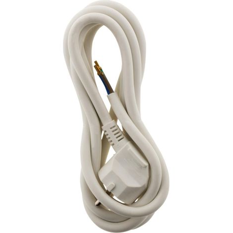 Cavo di alimentazione con spina 16A 3G1,5 2m Bianco - Zenitech ZENITECH