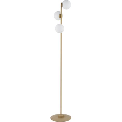 Lampada da terra minimal oro-beige 3 vetri G9 Gama