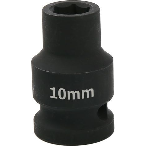 - Llave de vaso - Vaso de impacto - 1/2" y 3/4" y accionamiento de 10 mm - Acero cromo-molibdeno para cambio de ruedas y uso en taller - Gris - 10x6 cm (1/5)