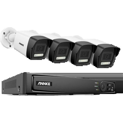 Sistema de cámaras de seguridad, resolución de 8 MP, tecnología PoE, cámaras NVR de 8 canales (4 unidades), ninguna (1/2)