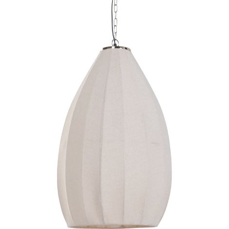 Lampara Techo Algodon Hierro 50X50X90 Gota Natural (1/5)