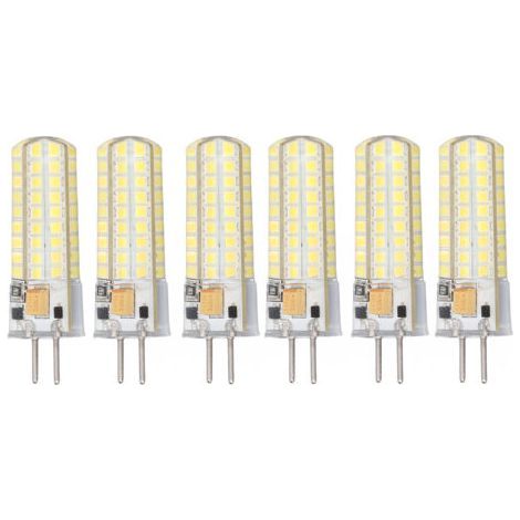 6pcs GY6.35 LED Bulb 7W AC DC12V 700lm 72 LED 360 Degree LED Mas Bulb for Pendant Lamps Ceiling Lights White Light (6000K-6500K) (1/4)