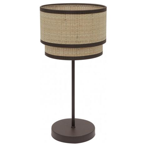 Sobremesa alta con pantalla modelo Roque marron FABRILAMP