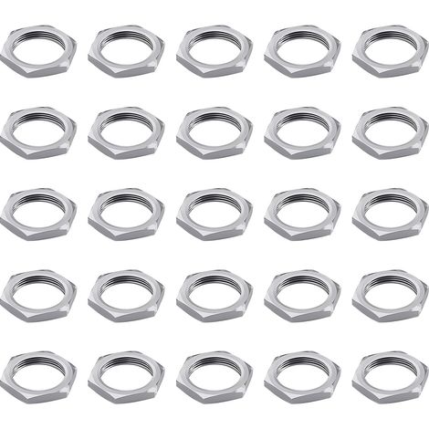 25PCS Écrous Hexagonaux Plats M10x1, Ecrou Hexagonal Bas pour Fixation Ferme de Vis et Boulons avec filetage à pas fin Écrou ultra-mince, pour Plomberie et Constructions Mécaniques (1/5)