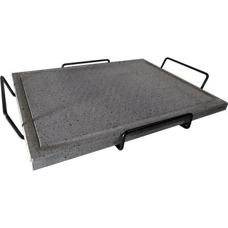 Plancha de piedra volcánica con soporte 30x40 cm – Cocción uniforme – Mille