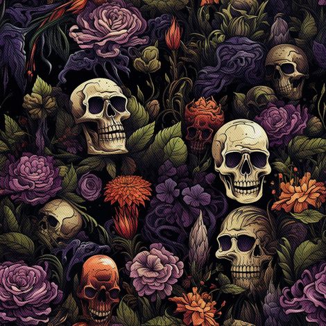 Tela Oxford decorativa para exteriores - Motivo de calavera I DX4264 (1/5)