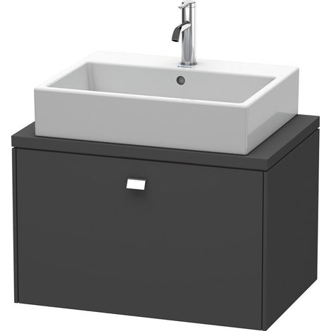 Meuble bas console BRIOSO poignée chromé 442x720x480mm graphite mat