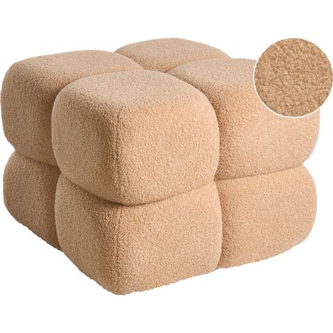 Pouf CALIENTE Bouclé Beige