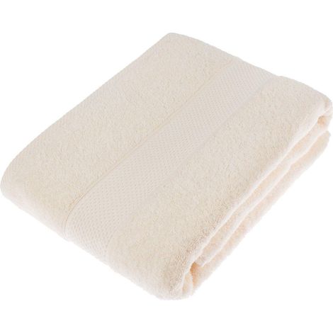 HOMESCAPES Turkish Cotton Cream Bath Sheet