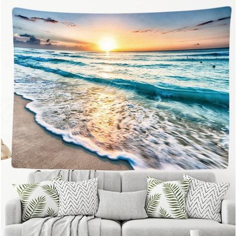 Tapisserie - 200 x 150 cm - Pour Décoration Murale Intérieure ou Extérieure - Polyester - Bleu - 1 Pièce (1/5)