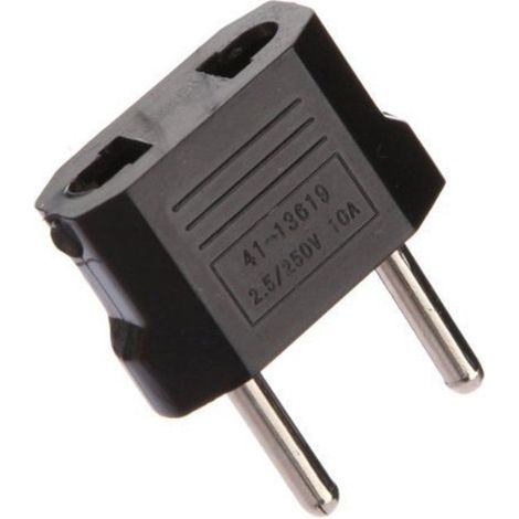 Adaptateur de voyage - Non spécifié - USA femelle à France mâle - Noir - 1 prise - Intérieur