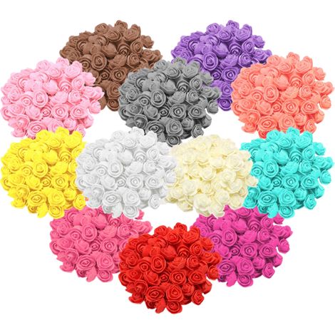 100 roses artificielles rouges en mousse, fausses fleurs de rose pour décoration DIY mariage, fête, artisanat