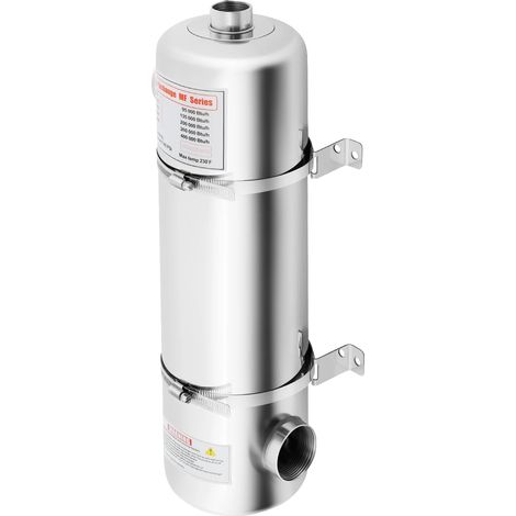 Échangeur de chaleur de piscine, Chauffage efficace, Compatibilité polyvalente, Argent (1/5)
