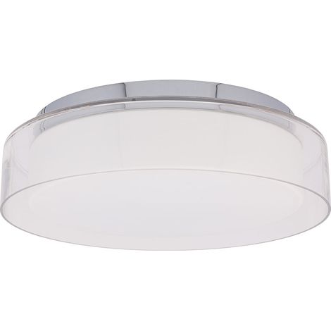 Plafoniera LED Nowodvorski PAN cromata vetro Ø35 IP44 (1/2)