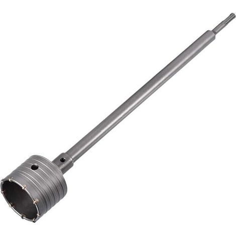 Fresa Muro Cemento A Tazza 75 Mm Asta Prolunga 60 Cm Attacco Trapano Sds Plus
