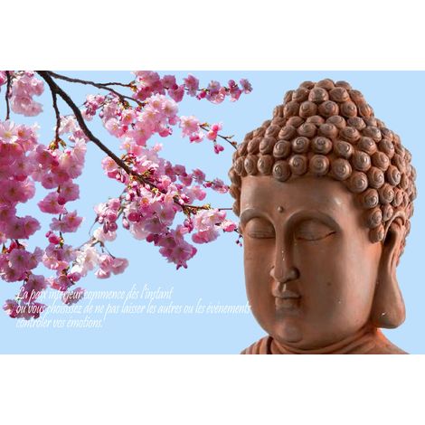 Plaque métallique déco Bouddha Paix by Cbkreation (1/2)