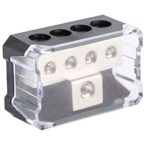 Bloc de distribution d'énergie 1 voie en 4 voies, bote de connexion de répartiteur d'ampli stéréo Audio de voiture (1/4)