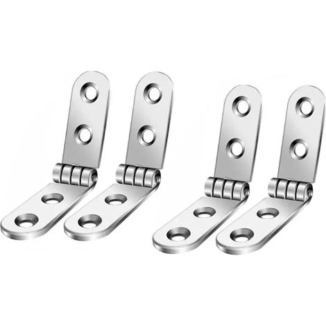 (4 pièces) Quincaillerie pour meubles Charnières à rabat pliables à visser pour armoire de machine à coudre Charnière amortisseur d'angle arrondi (1/5)
