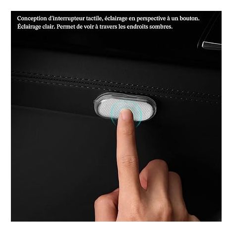 Eclairage intérieur de Voiture,Eclairage d'ambiance Blanc pour l'intérieur de la Voiture,Lampe de Lecture intérieure de USB (1/4)