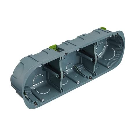 Scatola da incasso 3 stazioni multimateriale: D.67, profondità 40 mm DEBFLEX