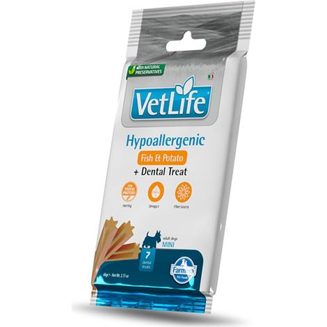 Vetlife Cane Veterinary Hypoallergenic Adult Mini 60gr Pesce e Patate