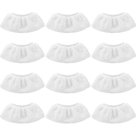12 Stück Bonnettes Mikrofaser-Lingettes, weiße Lingettes Bonnettes-Accessoires, kompatibel mit dem Nettoyeur-Vapor-Plugin (1/5)