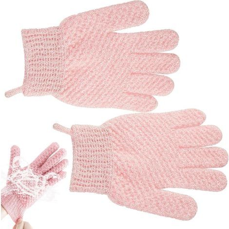 Glove Scrubber voor lichaam×2, washandschoenen voor douche - Elastische herbruikbare scrubhandschoenen voor douche - Draagbare wasbare badbenodigdheden voor thuisbadkamer reizen spa -sportschool (1/5)