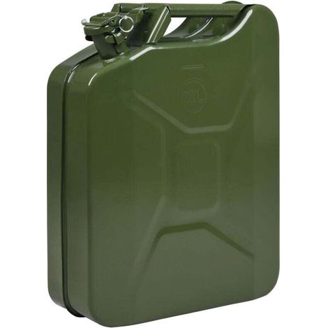 Jerrican en métal 20L homologation stockage liquides diesel huile voiture moto bidon récipient (1/4)