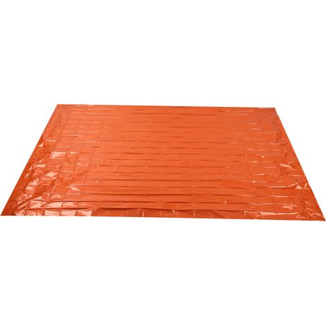 Couverture de survie réfléchissante orange pour le camping et les activités de plein air (1/5)