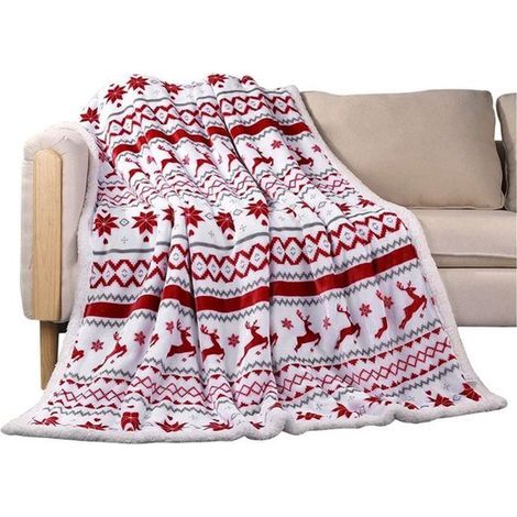 Longziming - Couverture - Plaid - Jeté d'hiver - Doux et chaud - Léger - Grande taille - Design élégant (1/5)