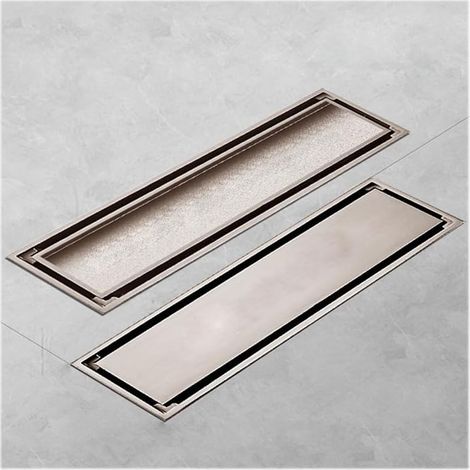 Bonde de sol rectangulaire en laiton avec filtre à cheveux et (1/5)