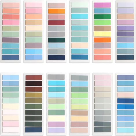 Onglets adhésifs index – 2400 pièces, 120 couleurs, marque-pages, étiquettes fichiers (1/5)