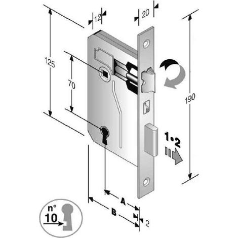 Serratura Patent Mm 8X70 E35 Bq                 Gb (1/2)