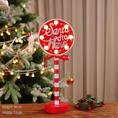 Lampe de Noël verticale LED avec éclairage LED, panneau de table, décoration de Noël (1/5)