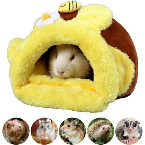 Hiver Maison Hamac Petits Animaux Maison Chinchillas Cochons d'Inde Hérisson Hiver Chaud Lit-23x24x17cm