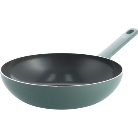 Tones revêtement antiadhésif céramique-wok, 28 cm, induction, sans PFAS, compatible lave-vaisselle, résiste au four, bleu (1/5)