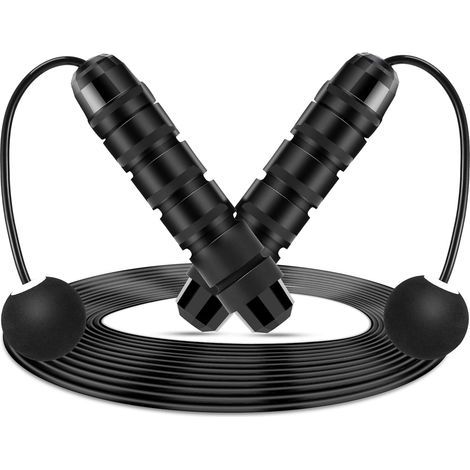 Corde à Sauter Sans Fil,Jump Rope avec Poids Réglable pour Enfant & Adulte,Corde à Sauter sans Enchevêtrement et Bruit avec Poignée Anti-Glissant en Mousse,pour Fitness,Sport,Boxe-3M (1/5)