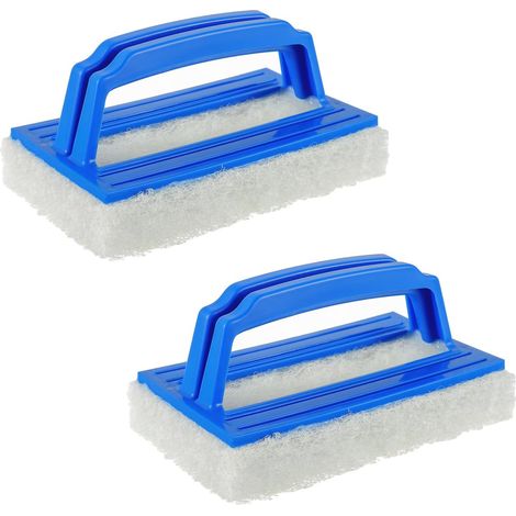 Lot de 2 brosses à éponge de piscine avec poignée pour nettoyer la saleté et la mousse, élimine les espaces, les bords, les taches et la mousse des piscines (1/5)