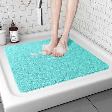 1 Tapis de bain, antidérapant, caoutchouc, drainage efficace, salle de bain (1/5)