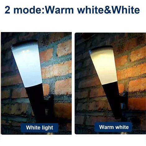 (1 pièce - Blanc chaud) Applique solaire extérieure pour clôture, allée, jardin, cour ou porte d'entrée. Compatible avec les clôtures, les allées et les portes d'entrée. (1/5)