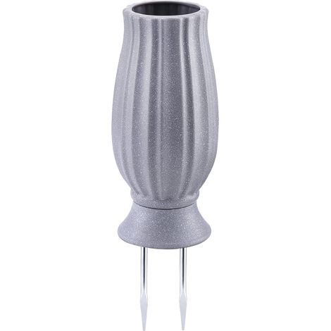 Vase funéraire avec Piquet métallique pour décoration de tombes aux Fleurs (1/5)