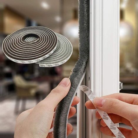 Joints à brosse pour portes coulissantes, coupe-vent et isolation phonique, adhésifs